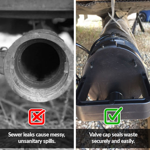 RV Sewer Valve Cap with Handle