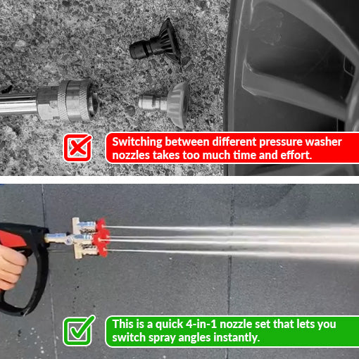 Quadruple Pressure Washer Nozzle Set