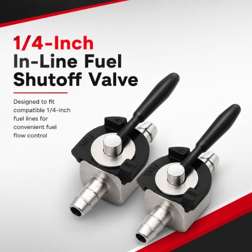 Universal 1/4" Steel Inline Fuel Gas Shut Off Valve Replacement