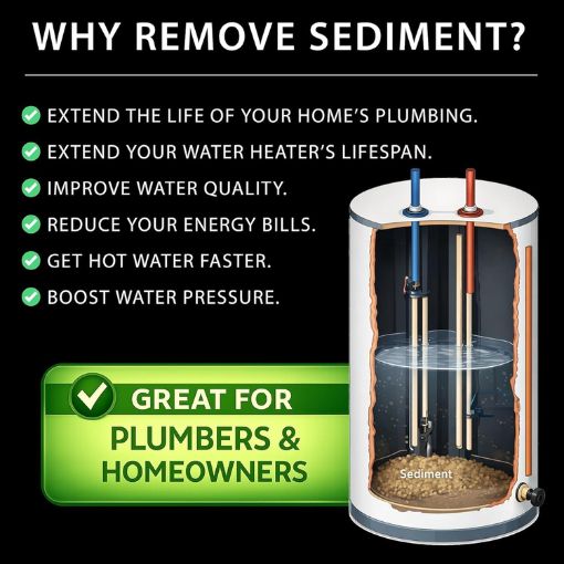Easy Water Heater Sediment Cleaning and Flushing Tool