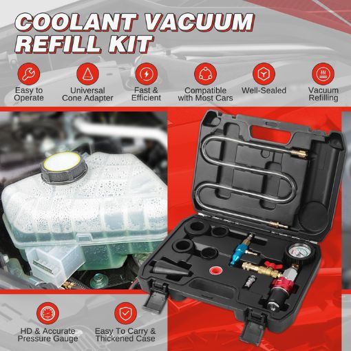 Pneumatic Quick Coolant Vacuum Refill Kit