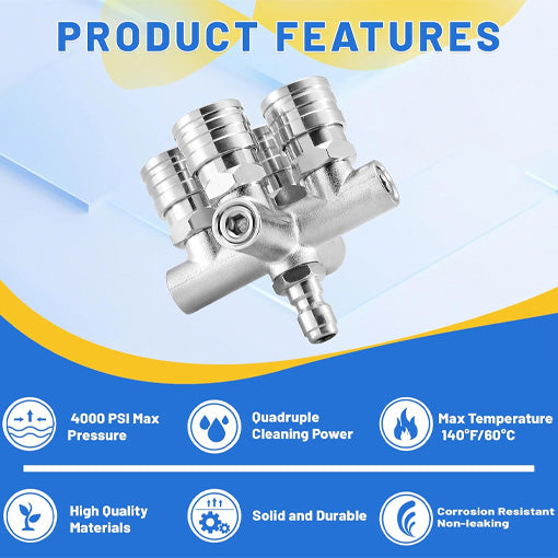 Quadruple Pressure Washer Nozzle Set