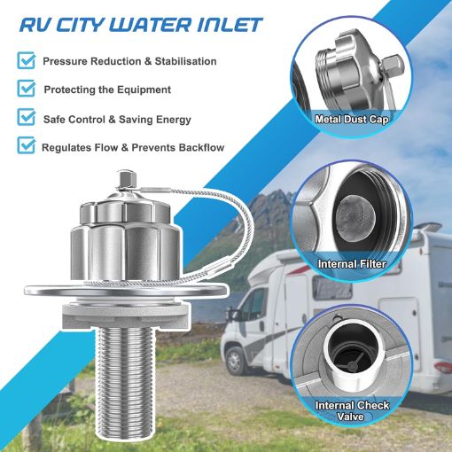 RV City Water Inlet Replacement with 90-Degree Elbow
