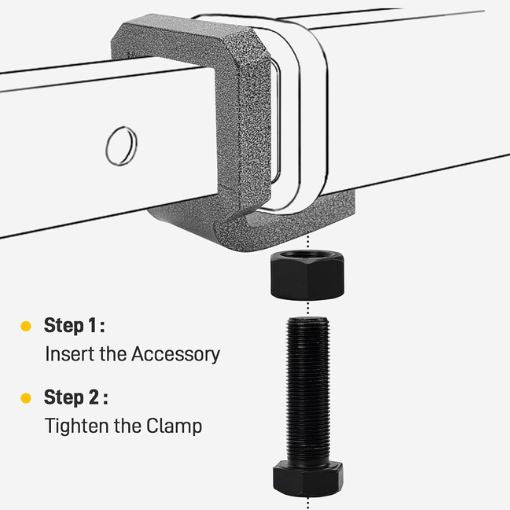 2" Anti Rattle Hitch Clamp with Silencer Pads