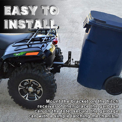 Adjustable Trash Can Transporter Hitch