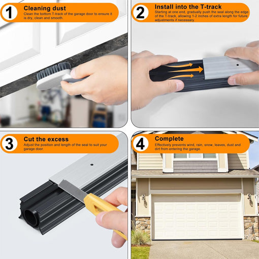 Garage Door 3-Sided Weatherproof Seal