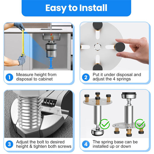 Garbage Disposal Noise Reduction Adjustable Support
