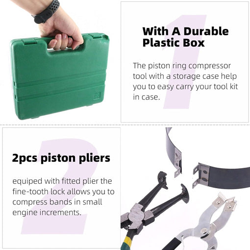 Engine Piston Ring Compressor Tool Set