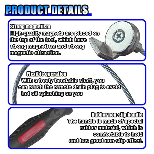 Anti-scald Magnetic Oil Drain Plug Remover