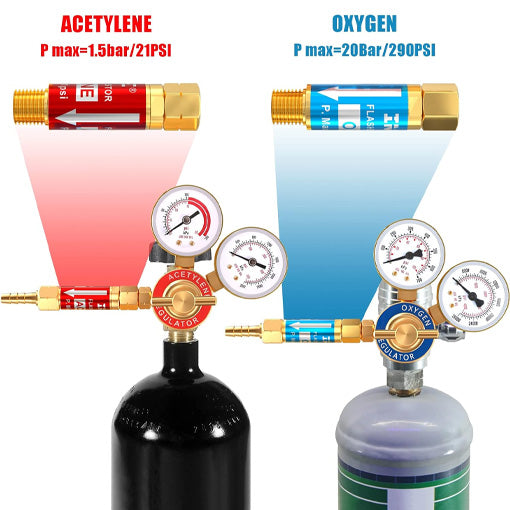 Oxygen Acetylene Flashback Arrestors Set