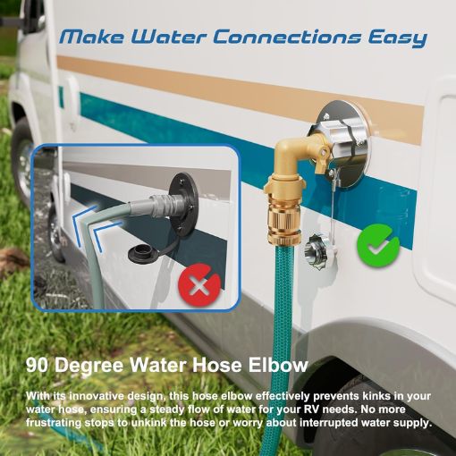 RV City Water Inlet Replacement with 90-Degree Elbow