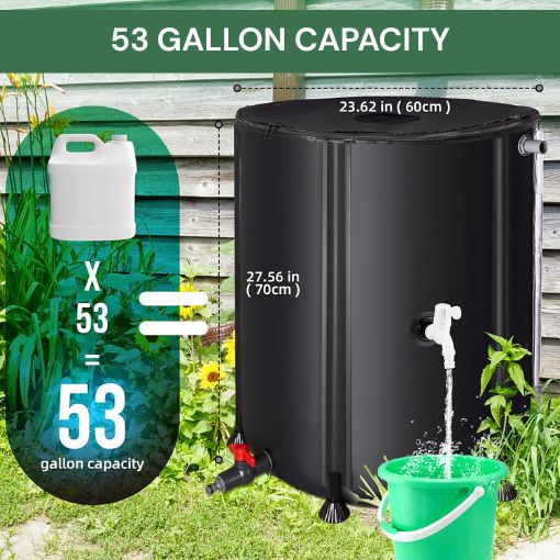 Collapsible Rain Barrel Water  Collection System
