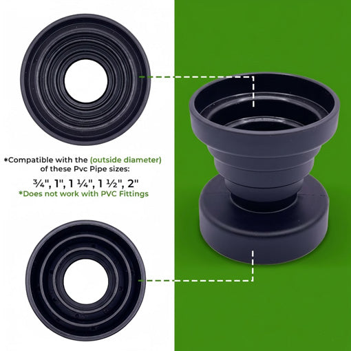 Multi Vacuum Hose to PVC Pipe Adapter