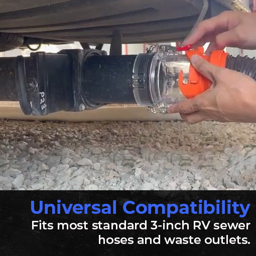 RV Sewer Hose Connector with Clamp-lock System