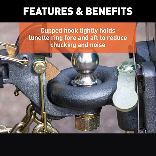 Auto-Locking 2-in Receiver Pintle & Ball Hitch Combo