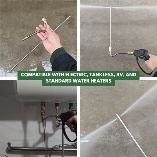 Tank Water Heater Cleaning and Flushing Tool