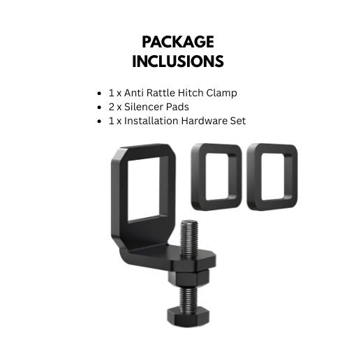 2" Anti Rattle Hitch Clamp with Silencer Pads