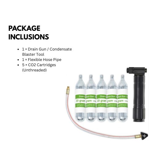 AC Drain Line Cleaner with CO2 Cartridges