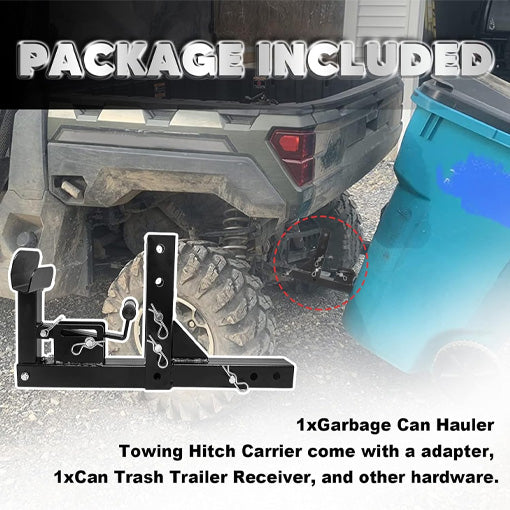 Adjustable Trash Can Transporter Hitch