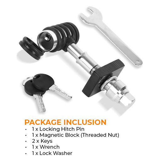Anti-Rattle Quiet 5/8" Hitch Locking Pin Set