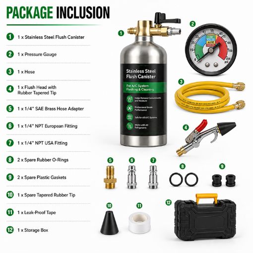 Full AC System Flush Kit