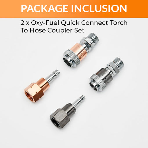Oxy-Fuel Quick Connect Torch To Hose Coupler Set