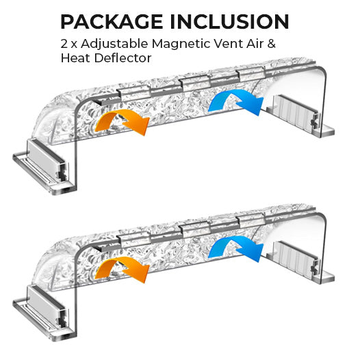 Adjustable Magnetic Vent Air & Heat Deflector