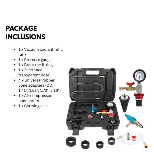 Pneumatic Quick Coolant Vacuum Refill Kit