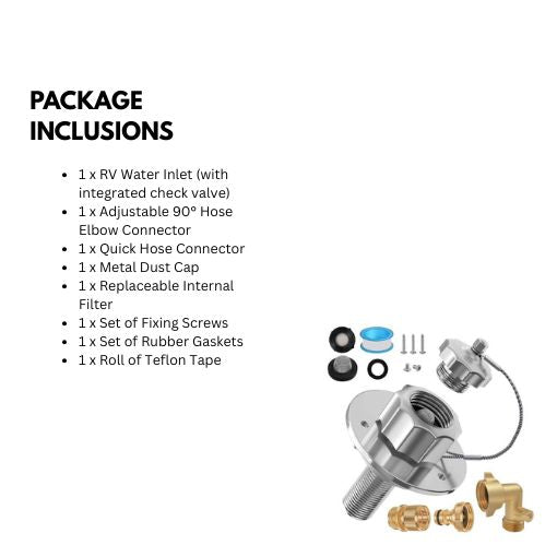 RV City Water Inlet Replacement with 90-Degree Elbow