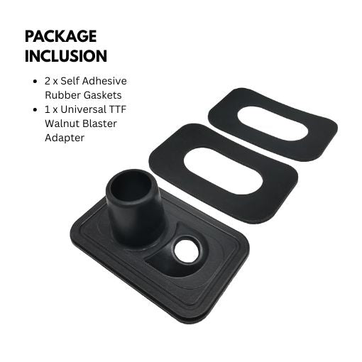 Universal Carbon Cleaning Walnut Blaster Adapter and Gaskets Tool Kit