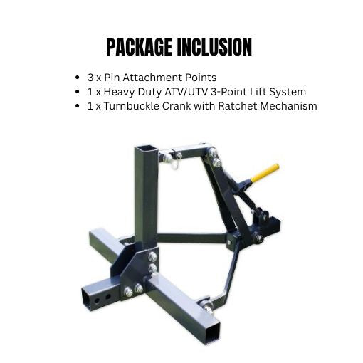 Heavy Duty ATV/UTV 3-Point Lift System