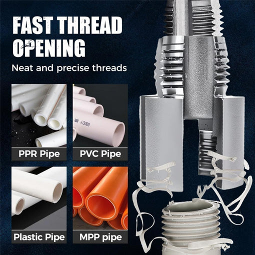 2-in-1 Internal & External Pipe Threading Tool Set