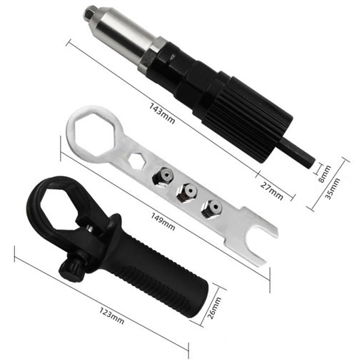 Pop Rivet Drill Attachment