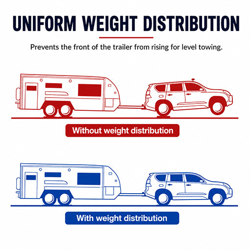 Heavy Duty Anti-Sway Trailer Weight Distribution Hitch