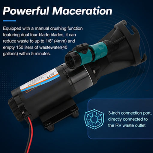 Quick RV Sewage Macerator Pump Kit