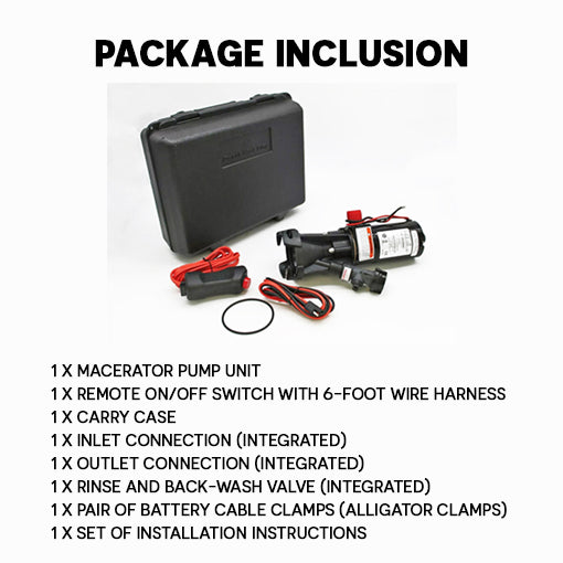 Quick RV Sewage Macerator Pump Kit