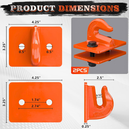 3/8 Inch Steel Bucket Grab Hooks